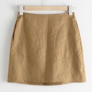 & Other Stories linen mini skirt